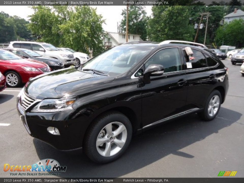 2013 Lexus RX 350 AWD Stargazer Black / Black/Ebony Birds Eye Maple Photo #8
