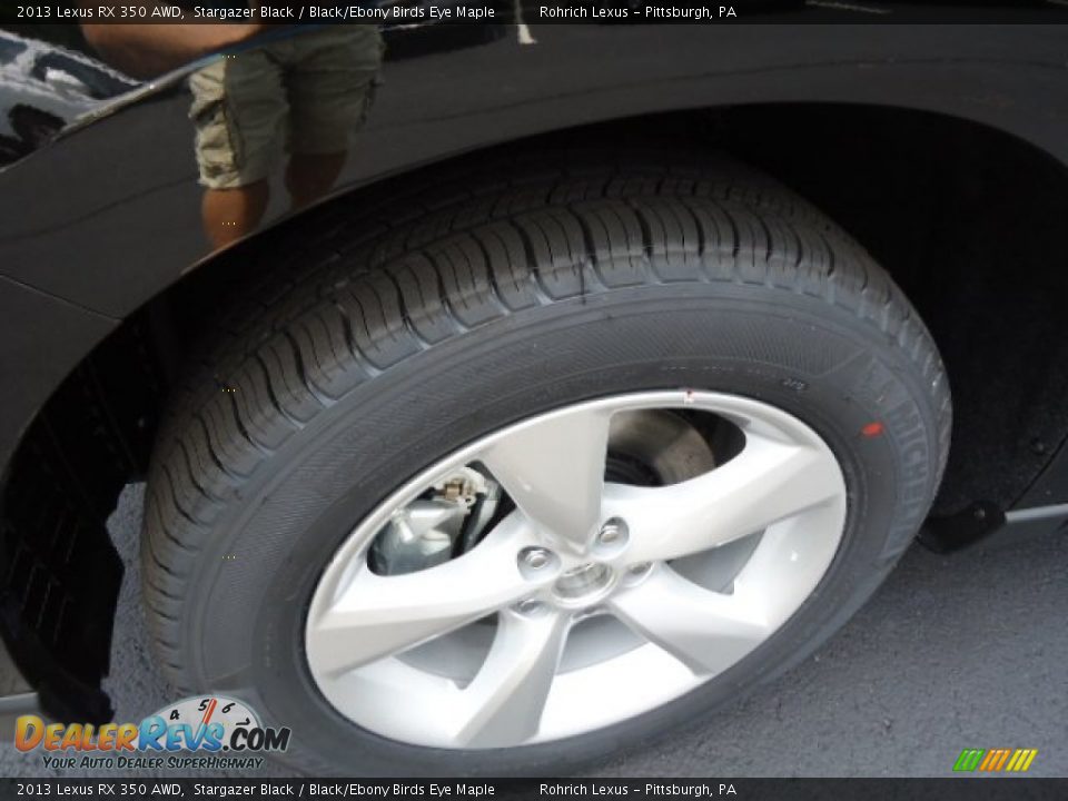 2013 Lexus RX 350 AWD Stargazer Black / Black/Ebony Birds Eye Maple Photo #9