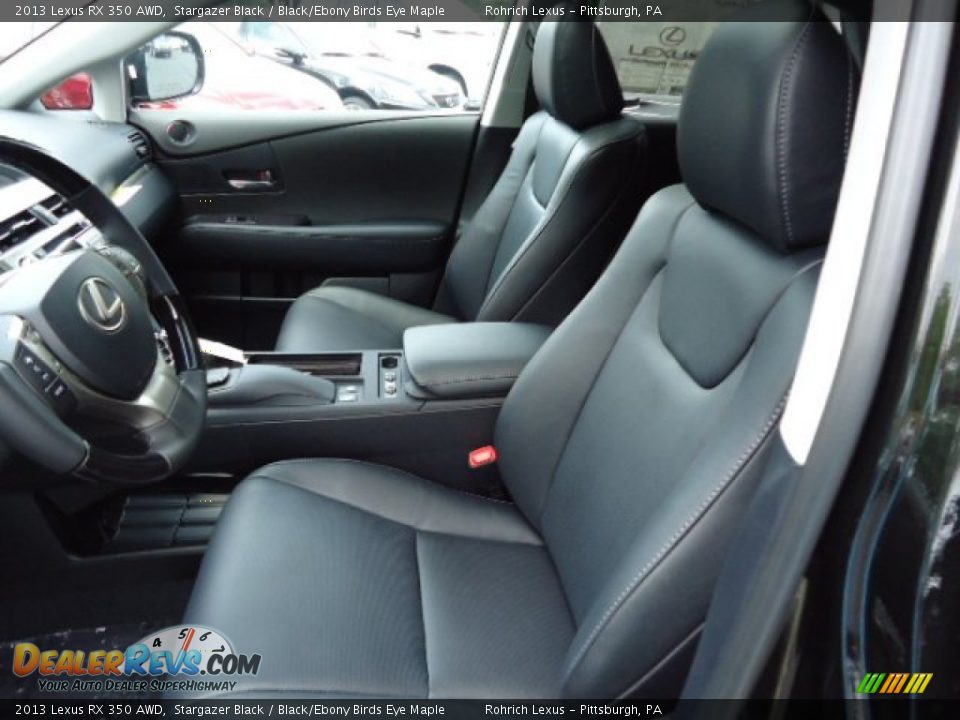 2013 Lexus RX 350 AWD Stargazer Black / Black/Ebony Birds Eye Maple Photo #10