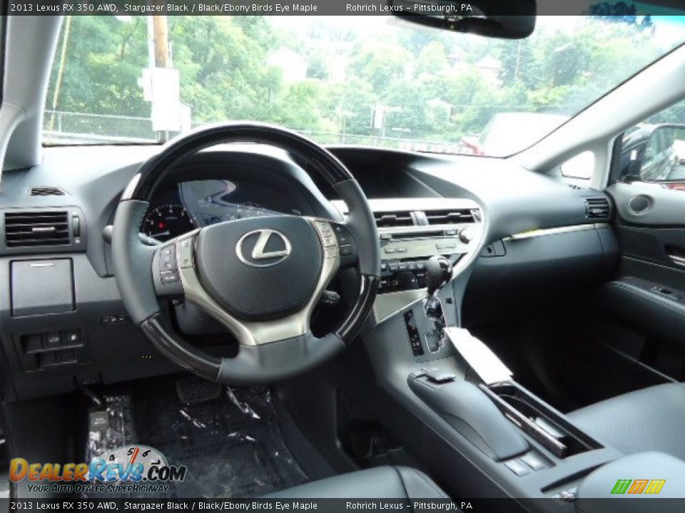 2013 Lexus RX 350 AWD Stargazer Black / Black/Ebony Birds Eye Maple Photo #12