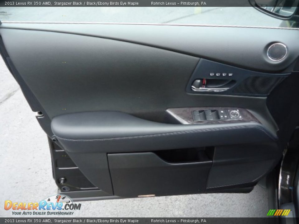 2013 Lexus RX 350 AWD Stargazer Black / Black/Ebony Birds Eye Maple Photo #14