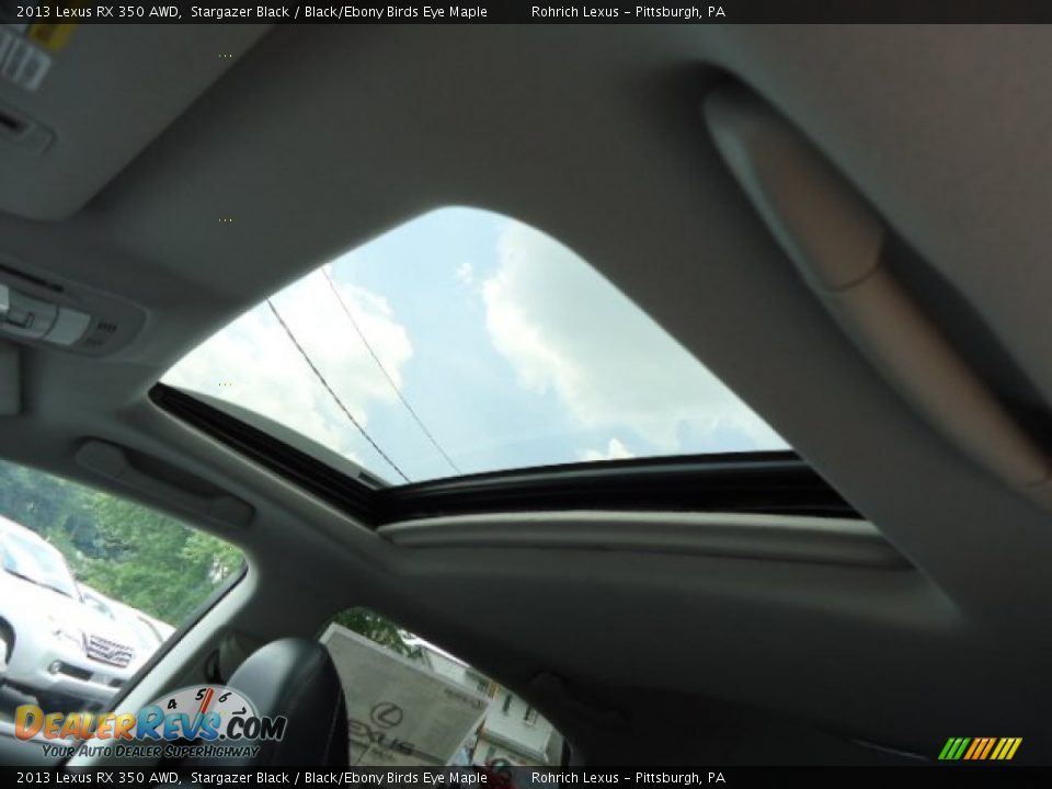 2013 Lexus RX 350 AWD Stargazer Black / Black/Ebony Birds Eye Maple Photo #15
