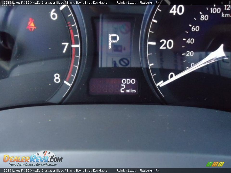 2013 Lexus RX 350 AWD Stargazer Black / Black/Ebony Birds Eye Maple Photo #20
