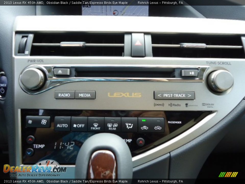 2013 Lexus RX 450h AWD Obsidian Black / Saddle Tan/Espresso Birds Eye Maple Photo #18