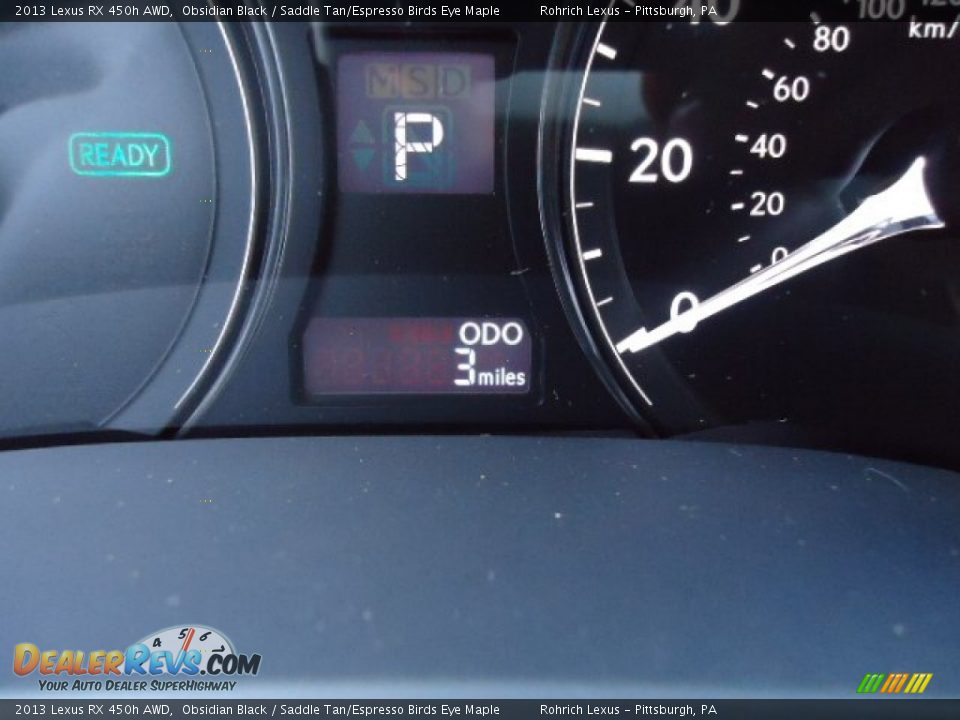2013 Lexus RX 450h AWD Obsidian Black / Saddle Tan/Espresso Birds Eye Maple Photo #19