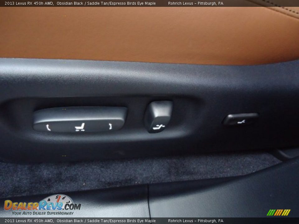2013 Lexus RX 450h AWD Obsidian Black / Saddle Tan/Espresso Birds Eye Maple Photo #20