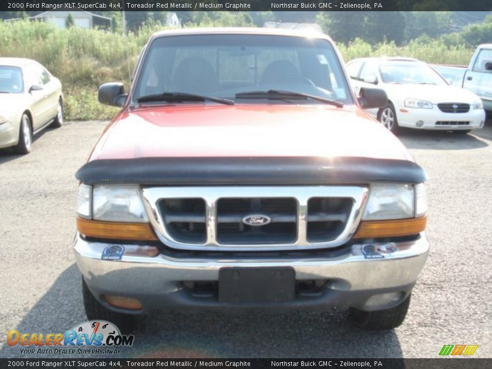 2000 Ford Ranger XLT SuperCab 4x4 Toreador Red Metallic / Medium Graphite Photo #2