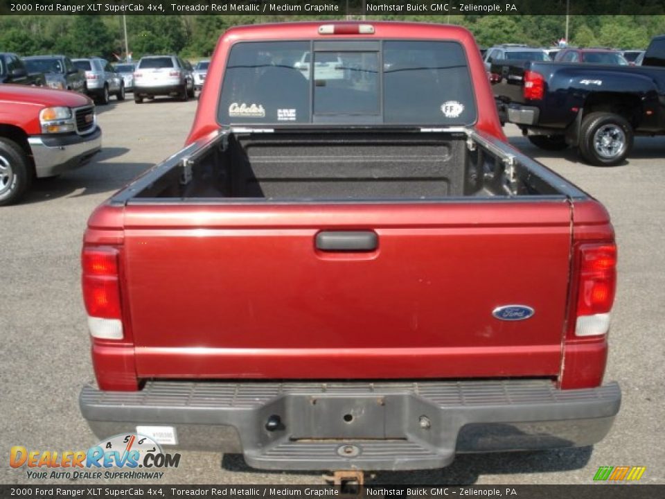 2000 Ford Ranger XLT SuperCab 4x4 Toreador Red Metallic / Medium Graphite Photo #5