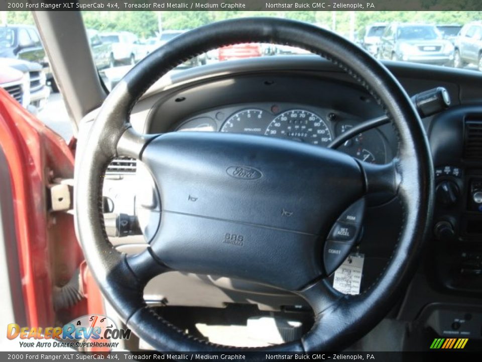 2000 Ford Ranger XLT SuperCab 4x4 Toreador Red Metallic / Medium Graphite Photo #13