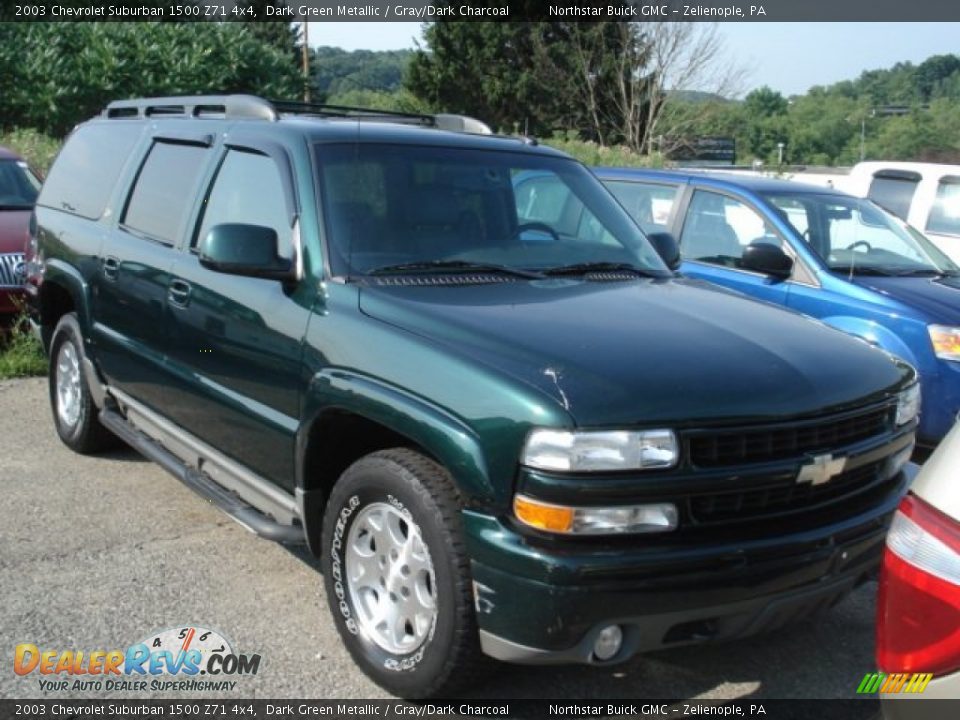 2003 Chevrolet Suburban 1500 Z71 4x4 Dark Green Metallic / Gray/Dark Charcoal Photo #1