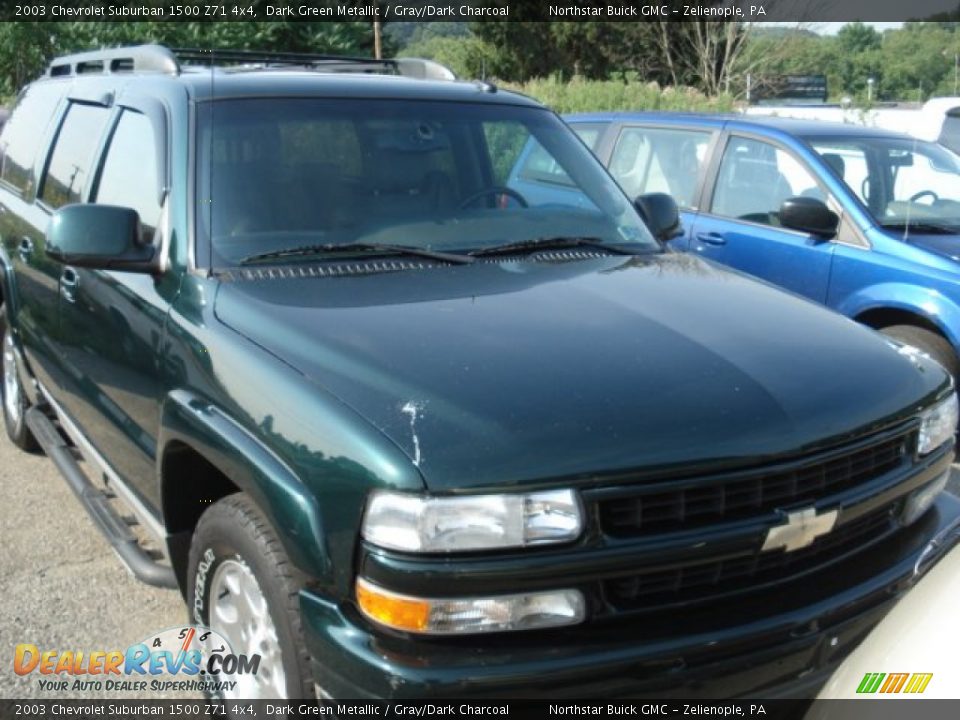 2003 Chevrolet Suburban 1500 Z71 4x4 Dark Green Metallic / Gray/Dark Charcoal Photo #2