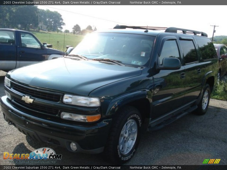 2003 Chevrolet Suburban 1500 Z71 4x4 Dark Green Metallic / Gray/Dark Charcoal Photo #3