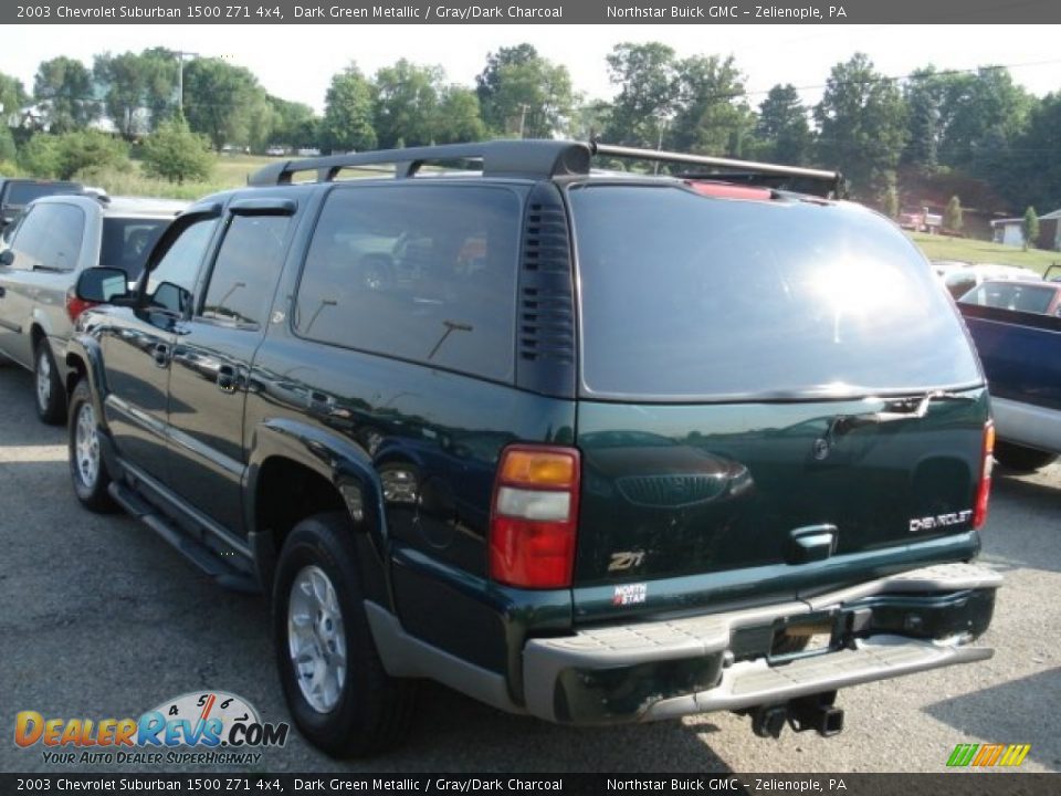 2003 Chevrolet Suburban 1500 Z71 4x4 Dark Green Metallic / Gray/Dark Charcoal Photo #4
