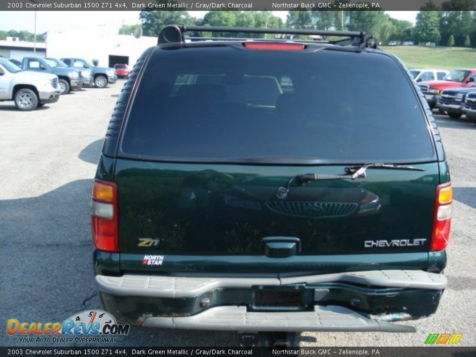 2003 Chevrolet Suburban 1500 Z71 4x4 Dark Green Metallic / Gray/Dark Charcoal Photo #5