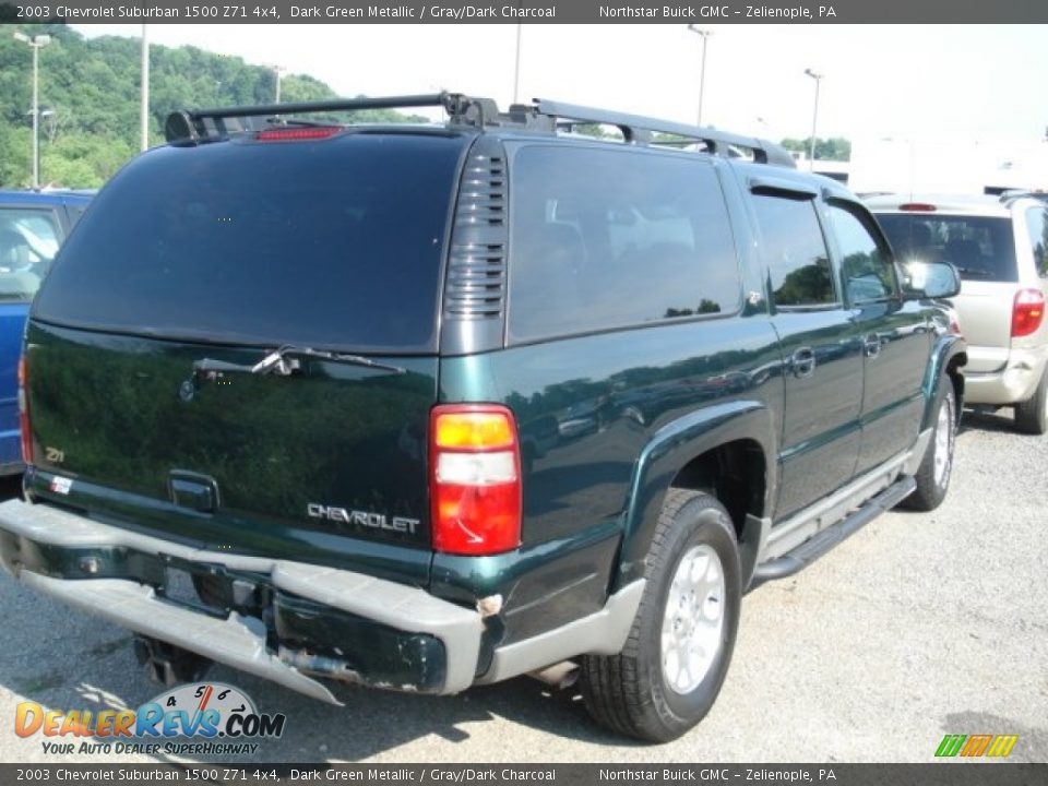 2003 Chevrolet Suburban 1500 Z71 4x4 Dark Green Metallic / Gray/Dark Charcoal Photo #6