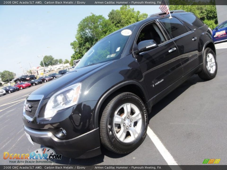 2008 GMC Acadia SLT AWD Carbon Black Metallic / Ebony Photo #3