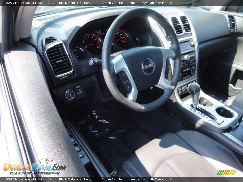 2008 GMC Acadia SLT AWD Carbon Black Metallic / Ebony Photo #13