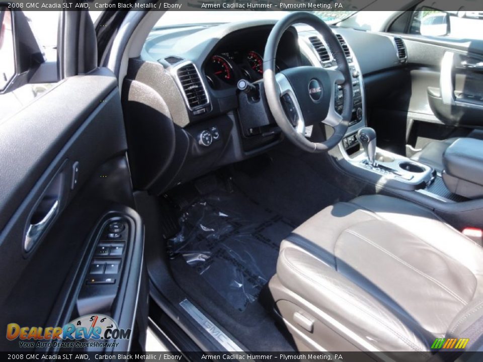 2008 GMC Acadia SLT AWD Carbon Black Metallic / Ebony Photo #14