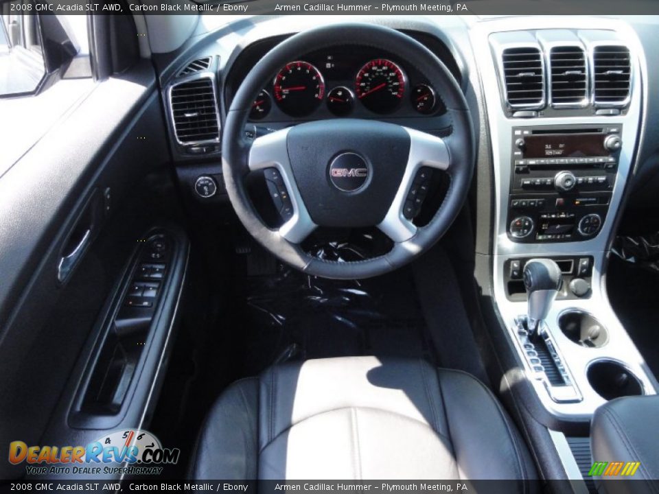 2008 GMC Acadia SLT AWD Carbon Black Metallic / Ebony Photo #30