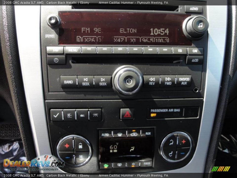 2008 GMC Acadia SLT AWD Carbon Black Metallic / Ebony Photo #35