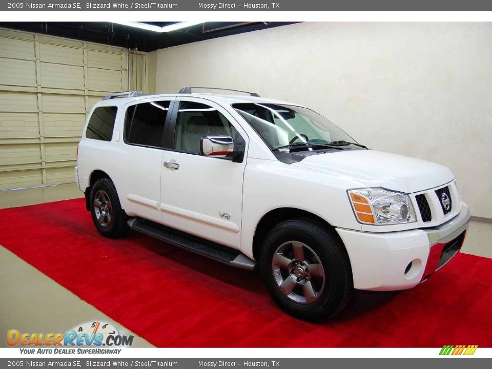 2005 Nissan Armada SE Blizzard White / Steel/Titanium Photo #1