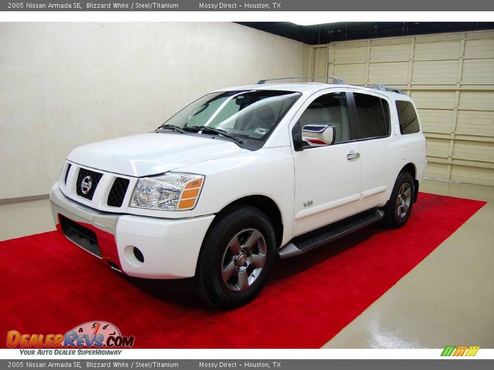 2005 Nissan Armada SE Blizzard White / Steel/Titanium Photo #3