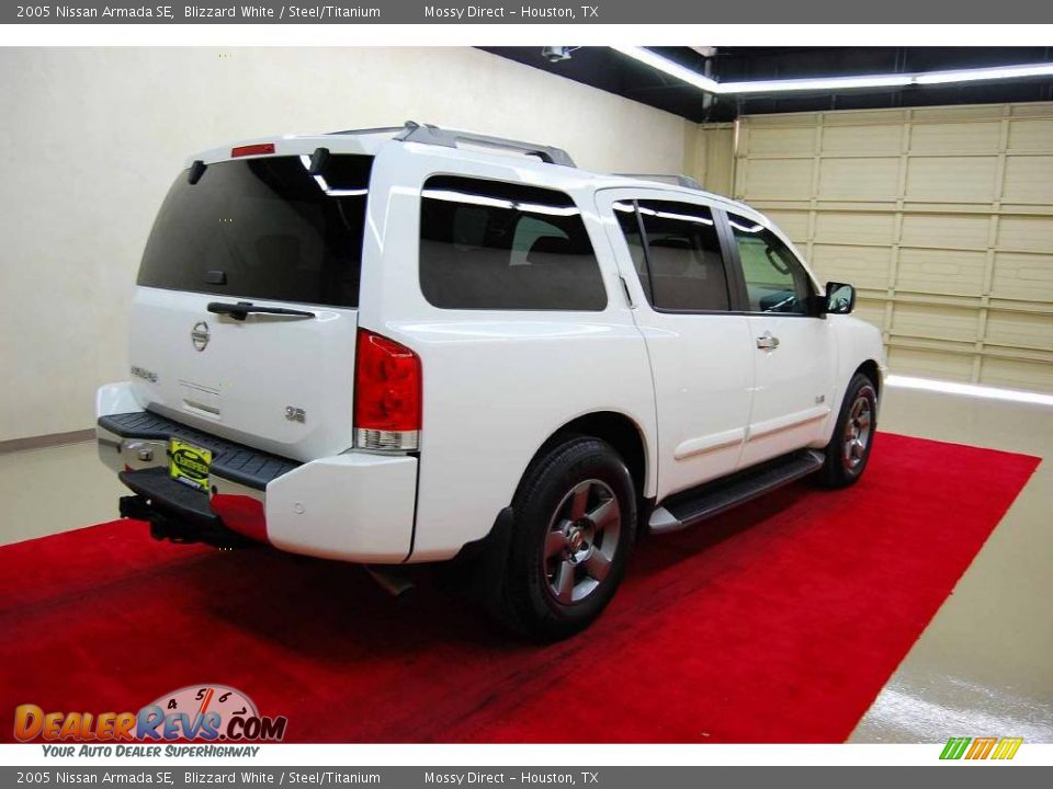 2005 Nissan Armada SE Blizzard White / Steel/Titanium Photo #6