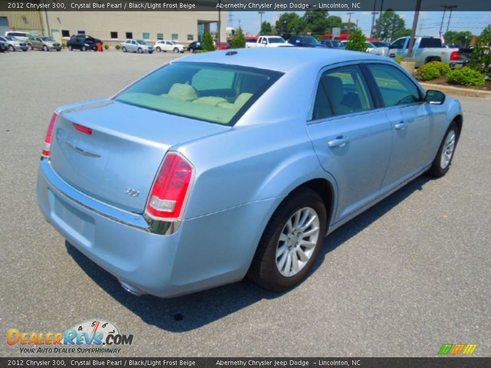 2012 Chrysler 300 Crystal Blue Pearl / Black/Light Frost Beige Photo #6