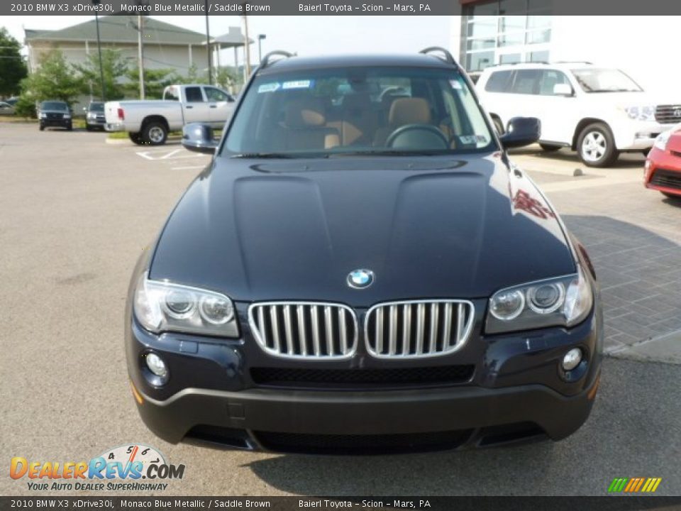 2010 BMW X3 xDrive30i Monaco Blue Metallic / Saddle Brown Photo #2