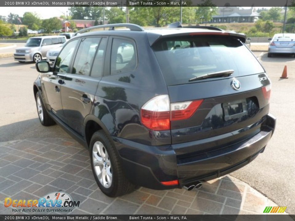 2010 BMW X3 xDrive30i Monaco Blue Metallic / Saddle Brown Photo #5