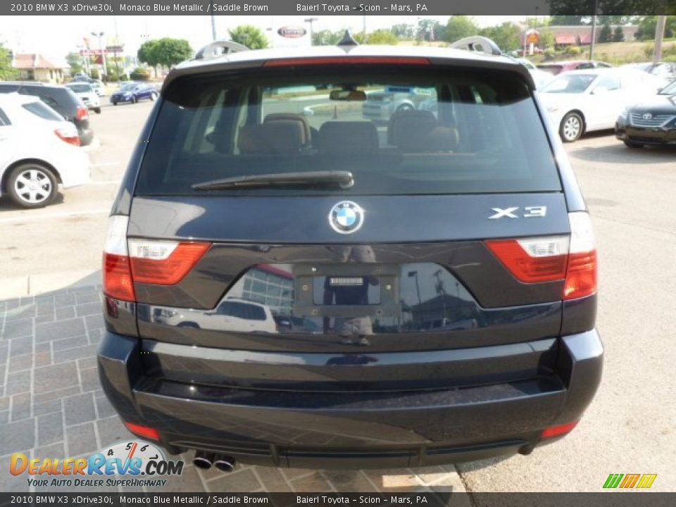 2010 BMW X3 xDrive30i Monaco Blue Metallic / Saddle Brown Photo #6