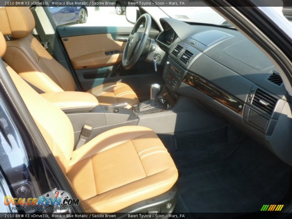 2010 BMW X3 xDrive30i Monaco Blue Metallic / Saddle Brown Photo #10