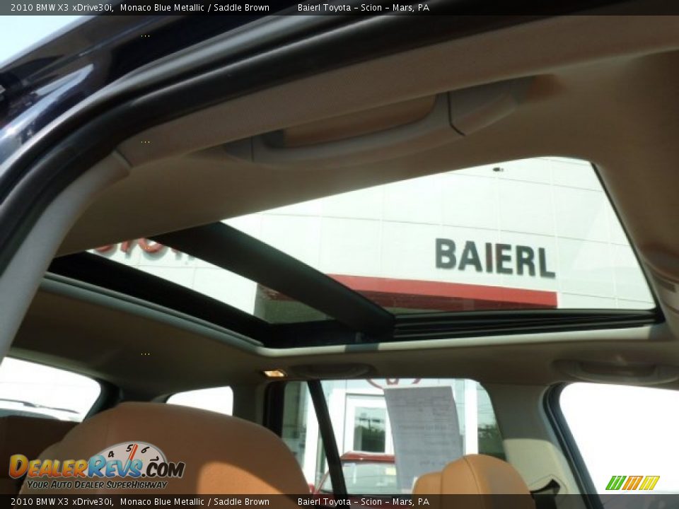 2010 BMW X3 xDrive30i Monaco Blue Metallic / Saddle Brown Photo #11