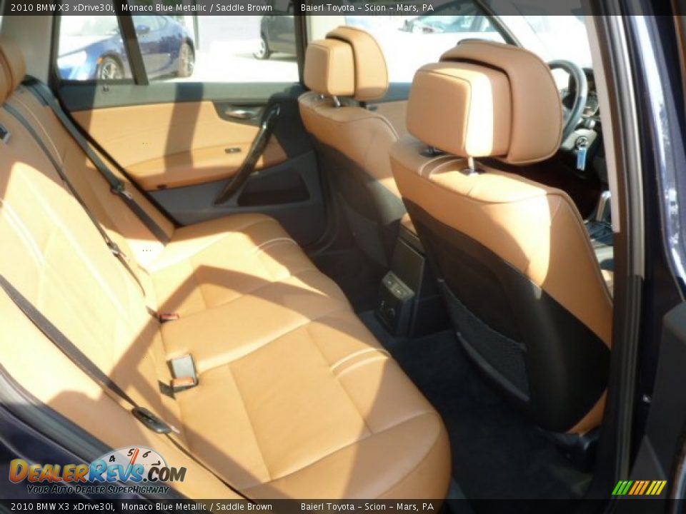 2010 BMW X3 xDrive30i Monaco Blue Metallic / Saddle Brown Photo #12