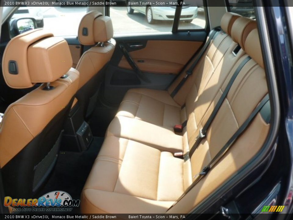 2010 BMW X3 xDrive30i Monaco Blue Metallic / Saddle Brown Photo #14