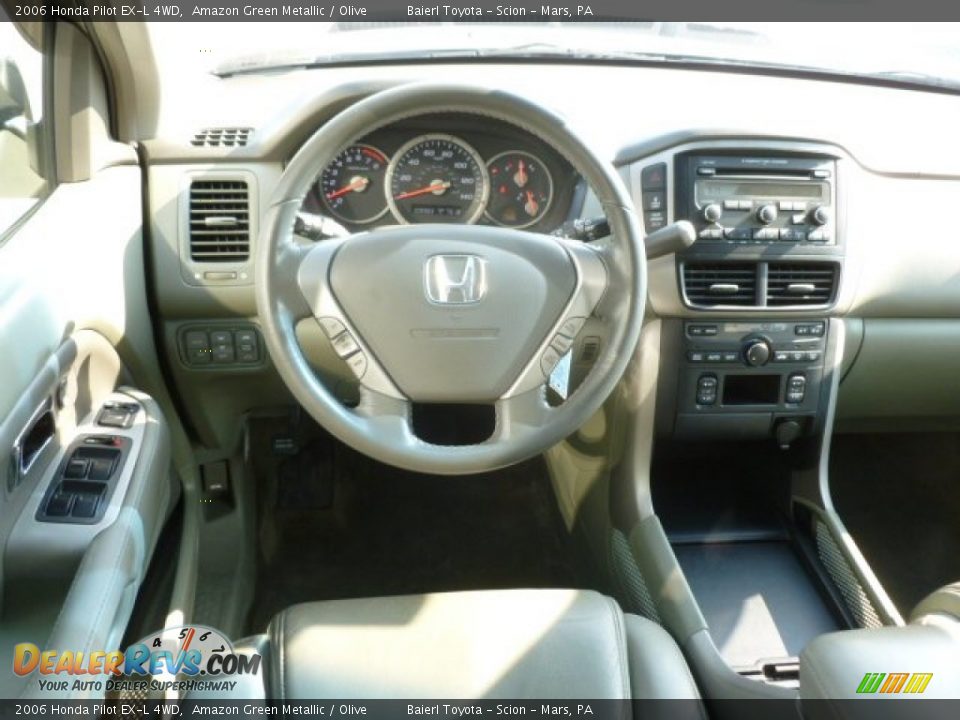 2006 Honda Pilot EX-L 4WD Amazon Green Metallic / Olive Photo #15