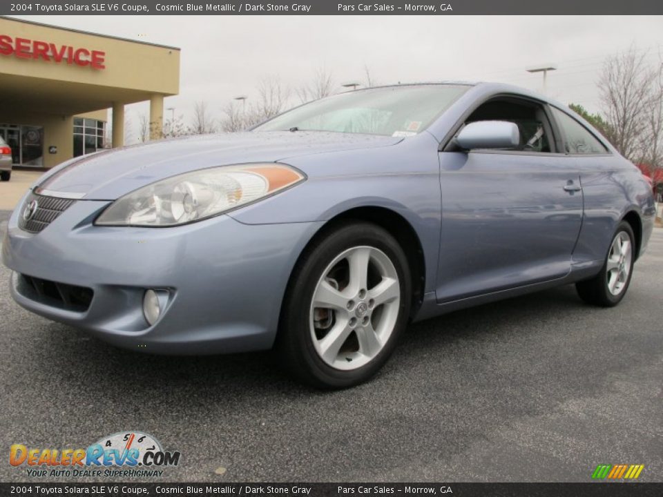 2004 Toyota Solara SLE V6 Coupe Cosmic Blue Metallic / Dark Stone Gray Photo #1