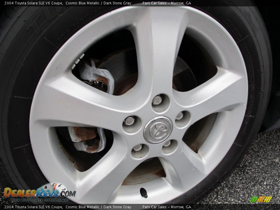 2004 Toyota Solara SLE V6 Coupe Cosmic Blue Metallic / Dark Stone Gray Photo #5