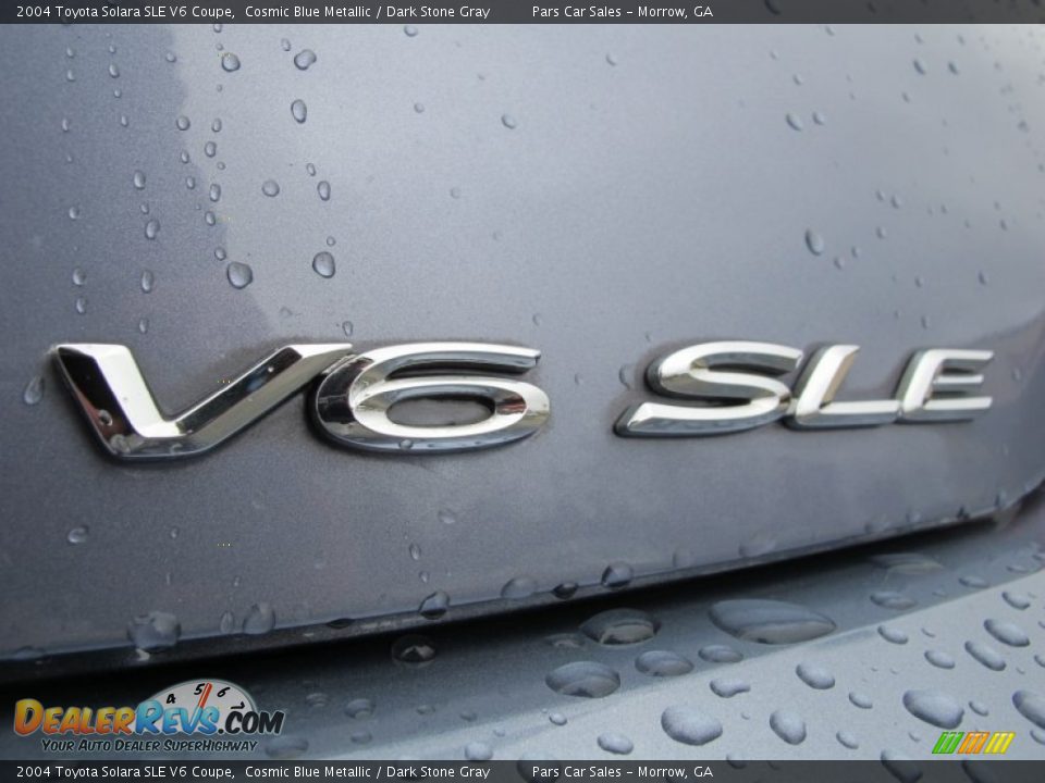 2004 Toyota Solara SLE V6 Coupe Cosmic Blue Metallic / Dark Stone Gray Photo #8