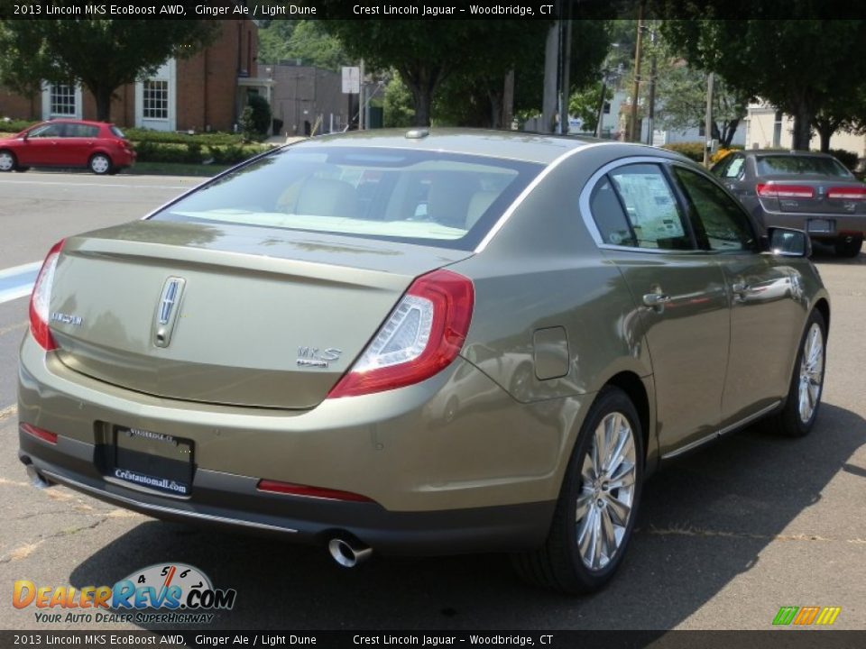 2013 Lincoln MKS EcoBoost AWD Ginger Ale / Light Dune Photo #5