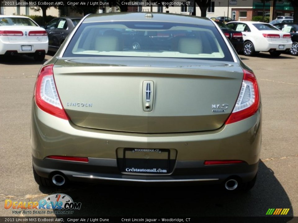2013 Lincoln MKS EcoBoost AWD Ginger Ale / Light Dune Photo #6