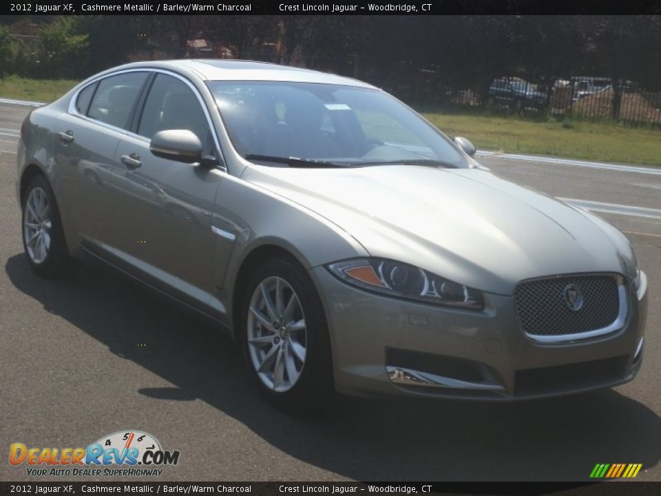 2012 Jaguar XF Cashmere Metallic / Barley/Warm Charcoal Photo #3
