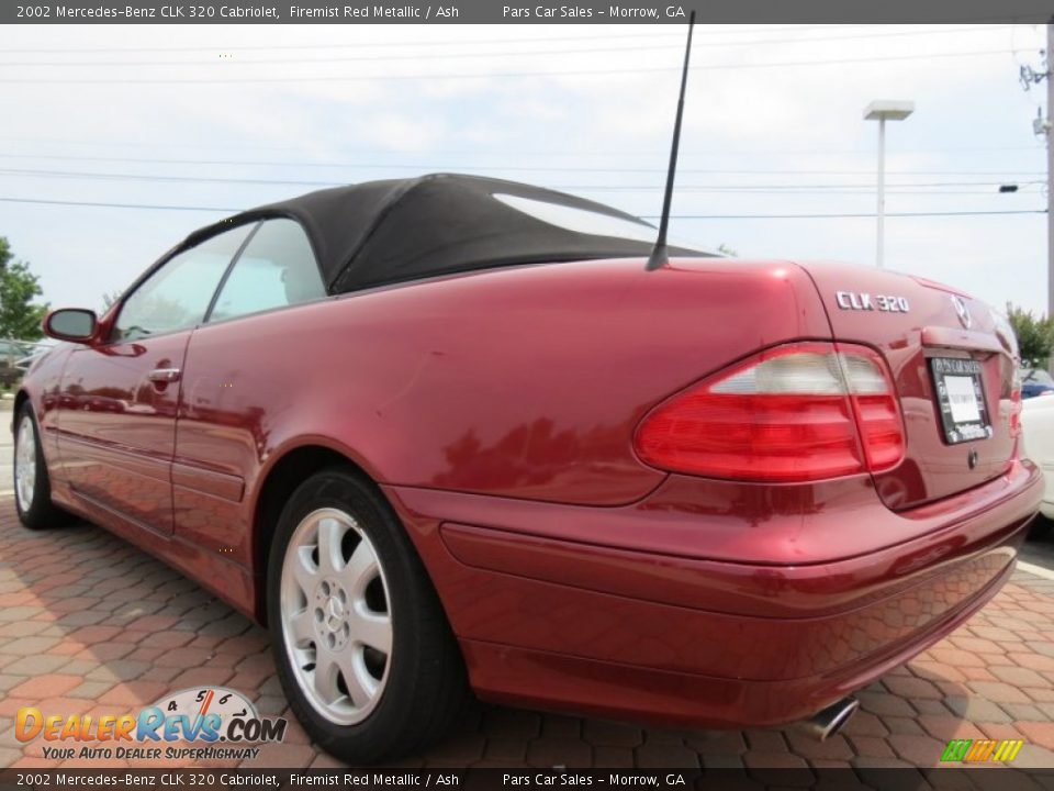 2002 Mercedes-Benz CLK 320 Cabriolet Firemist Red Metallic / Ash Photo #2