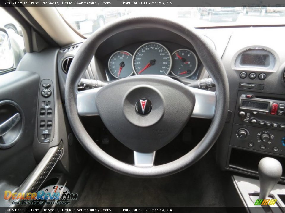 2006 Pontiac Grand Prix Sedan Liquid Silver Metallic / Ebony Photo #12