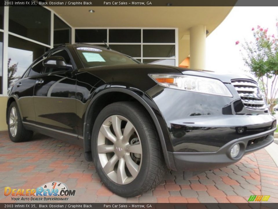 2003 Infiniti FX 35 Black Obsidian / Graphite Black Photo #4
