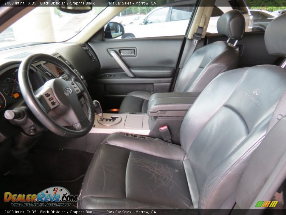 2003 Infiniti FX 35 Black Obsidian / Graphite Black Photo #6