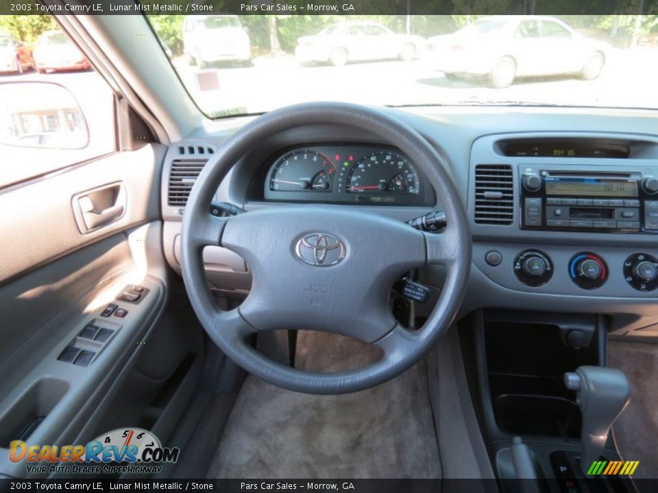 2003 Toyota Camry LE Lunar Mist Metallic / Stone Photo #12
