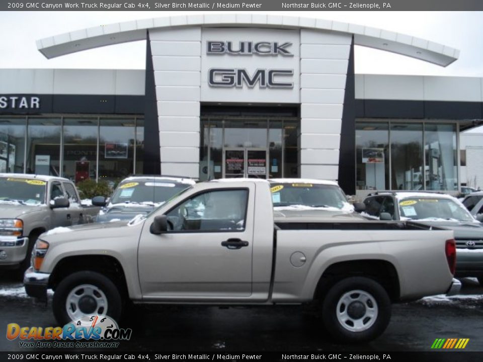 2009 GMC Canyon Work Truck Regular Cab 4x4 Silver Birch Metallic / Medium Pewter Photo #1