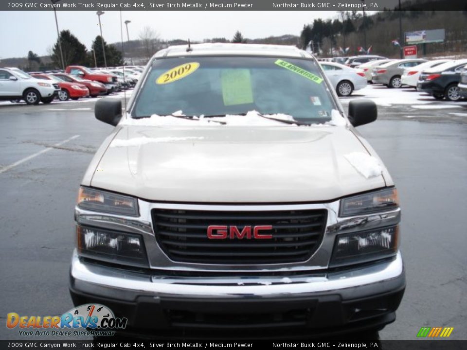 2009 GMC Canyon Work Truck Regular Cab 4x4 Silver Birch Metallic / Medium Pewter Photo #3