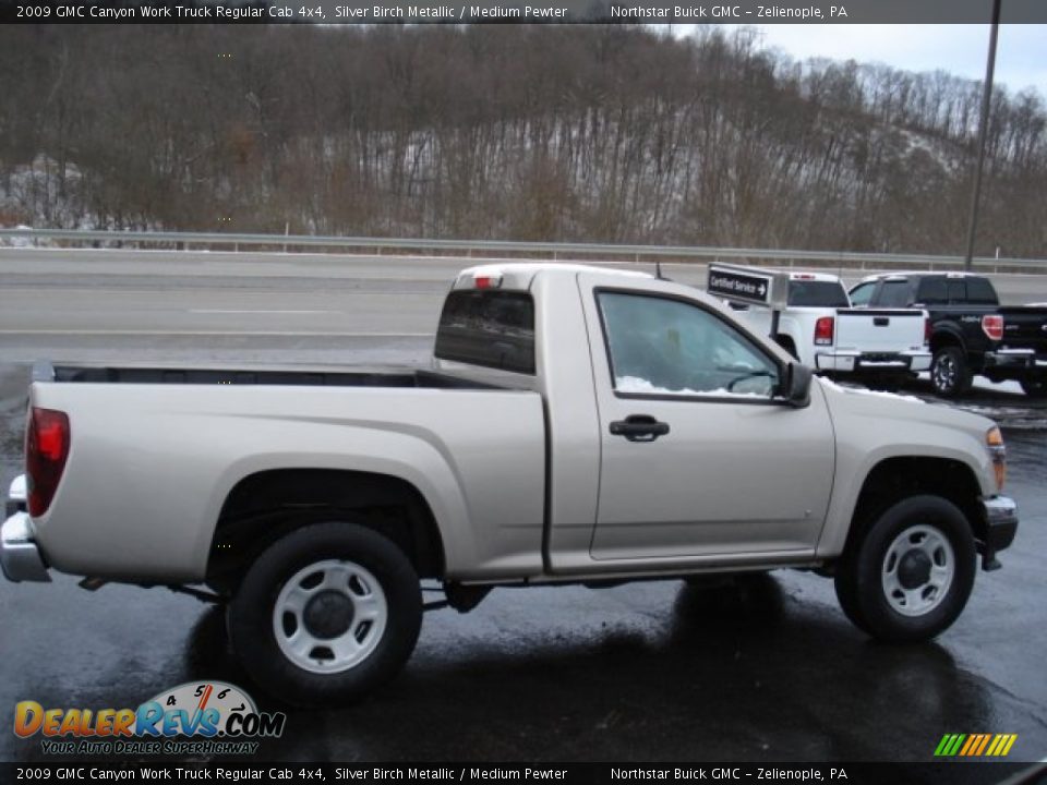 Silver Birch Metallic 2009 GMC Canyon Work Truck Regular Cab 4x4 Photo #5